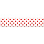 Polka Dots - Ferrari Red on White Flano Scarf (Small)