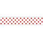 Polka Dots - Ferrari Red on White Flano Scarf (Large)