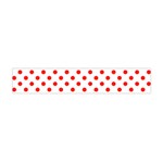 Polka Dots - Ferrari Red on White Flano Scarf (Mini)