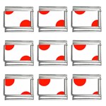 Polka Dots - Ferrari Red on White 9mm Italian Charm (9 pack)