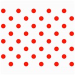 Polka Dots - Ferrari Red on White Collage 8  x 10 