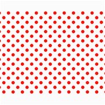 Polka Dots - Ferrari Red on White Collage 11  x 14 