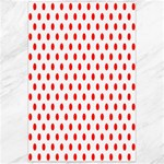 Polka Dots - Ferrari Red on White Canvas 24  x 36 
