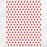 Polka Dots - Ferrari Red on White Canvas 36  x 48 