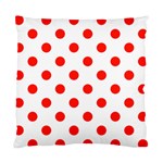 Polka Dots - Ferrari Red on White Standard Cushion Case (Two Sides)