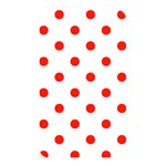 Polka Dots - Ferrari Red on White Memory Card Reader (Rectangular)