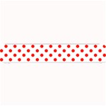 Polka Dots - Ferrari Red on White Small Bar Mat