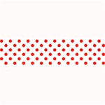 Polka Dots - Ferrari Red on White Medium Bar Mat