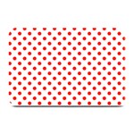 Polka Dots - Ferrari Red on White Plate Mat