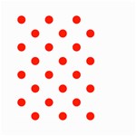 Polka Dots - Ferrari Red on White Small Garden Flag (Two Sides)