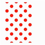 Polka Dots - Ferrari Red on White Large Garden Flag (Two Sides)