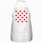 Polka Dots - Ferrari Red on White BBQ Apron