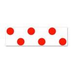 Polka Dots - Ferrari Red on White Sticker Bumper (10 pack)