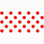 Polka Dots - Ferrari Red on White 4  x 8  Photo Cards