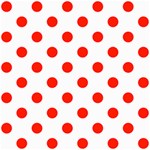 Polka Dots - Ferrari Red on White ScrapBook Page 8  x 8 