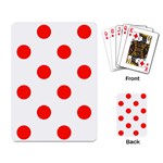 Polka Dots - Ferrari Red on White Playing Cards Single Design