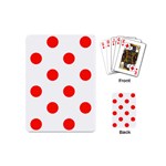 Polka Dots - Ferrari Red on White Playing Cards (Mini)