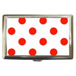 Polka Dots - Ferrari Red on White Cigarette Money Case