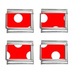 Polka Dots - White on Red 9mm Italian Charm (4 pack)
