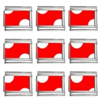 Polka Dots - White on Red 9mm Italian Charm (9 pack)