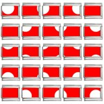 Polka Dots - White on Red 9mm Italian Charm (25 pack)