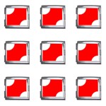 Polka Dots - White on Red Mega Link Italian Charm (9 pack)