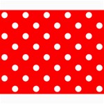 Polka Dots - White on Red Collage 8  x 10 