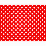 Polka Dots - White on Red Collage 11  x 14 