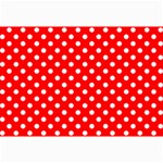 Polka Dots - White on Red Collage 12  x 18 