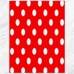Polka Dots - White on Red Canvas 12  x 16 