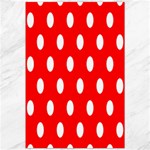 Polka Dots - White on Red Canvas 20  x 30 