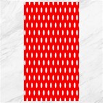 Polka Dots - White on Red Canvas 40  x 72 