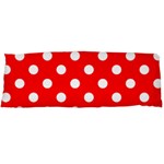 Polka Dots - White on Red Body Pillow Case (Dakimakura) (One Side)