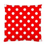 Polka Dots - White on Red Standard Cushion Case (One Side)