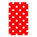 Polka Dots - White on Red Memory Card Reader (Rectangular)