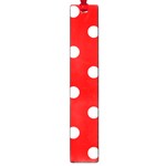 Polka Dots - White on Red Large Book Mark
