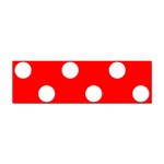 Polka Dots - White on Red Sticker Bumper (10 pack)