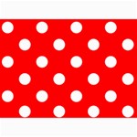 Polka Dots - White on Red 5  x 7  Photo Cards