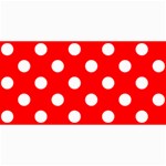 Polka Dots - White on Red 4  x 8  Photo Cards