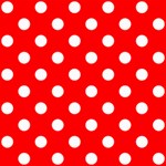 Polka Dots - White on Red ScrapBook Page 8  x 8 