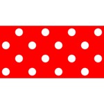 Polka Dots - White on Red YOU ARE INVITED 3D Greeting Card (8x4)