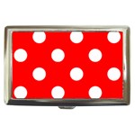 Polka Dots - White on Red Cigarette Money Case