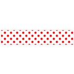 Polka Dots - Red on White Flano Scarf (Small)