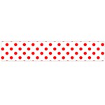 Polka Dots - Red on White Flano Scarf (Large)
