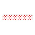 Polka Dots - Red on White Flano Scarf (Mini)