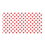 Polka Dots - Red on White Satin Wrap