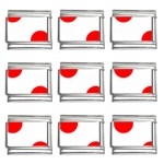 Polka Dots - Red on White 9mm Italian Charm (9 pack)