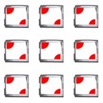 Polka Dots - Red on White Mega Link Italian Charm (9 pack)