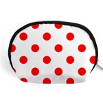 Polka Dots - Red on White Accessory Pouch (Medium)
