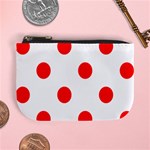 Polka Dots - Red on White Mini Coin Purse